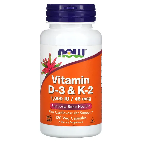 Now Vitamin D3+K2 1000iu